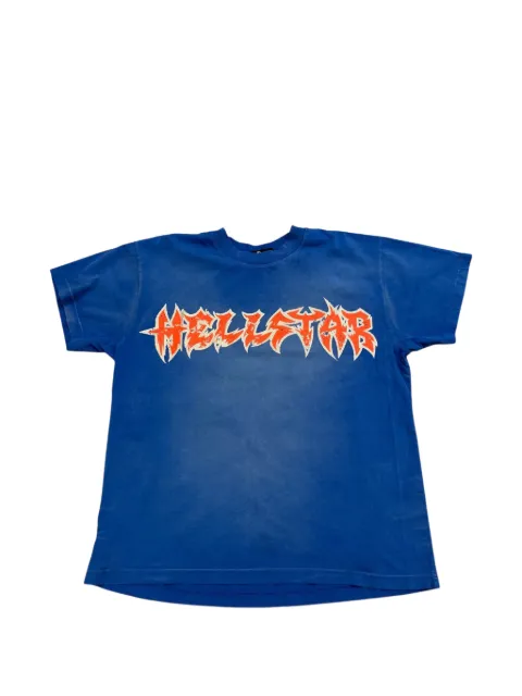 HELLSTAR logo-print T-shirt Blue HSR257
