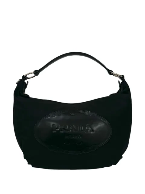 Prada Pre-Owned 2010-2026 Tessuto Canapa Logo hobo bag Black U1WBBHDFGBDLAR7U