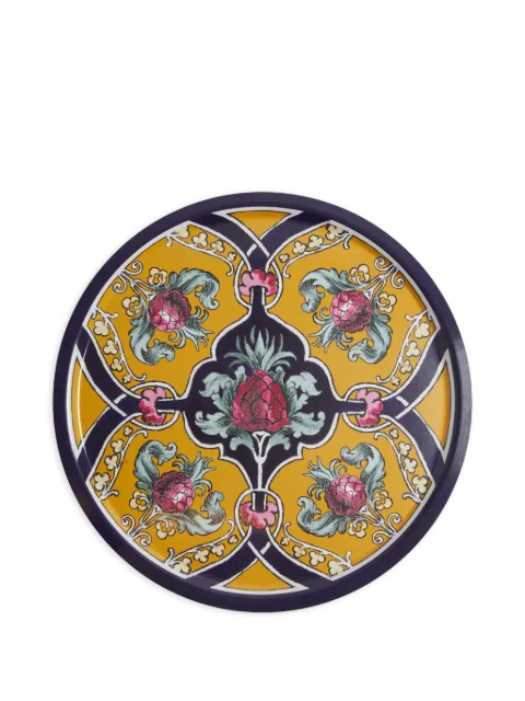 La DoubleJ Riviera Giallo printed wood tray Yellow TRA0006WOD001ANA01YE02