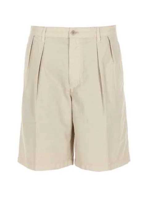 ASPESI pleated cotton shorts Neutrals CQ25G178
