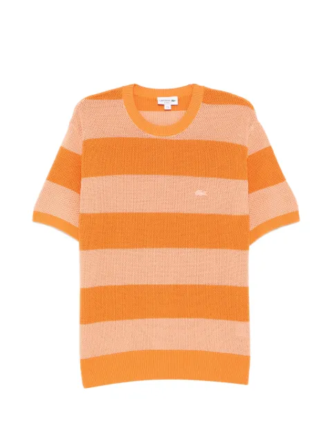 Lacoste striped T-shirt Orange AH0609004HI