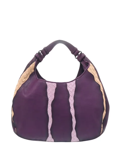 Bottega Veneta Pre-Owned 2010-2025 Intrecciato Trimmed Nappa Campana hobo bag Purple NYOMNAXBBBHL8ETE