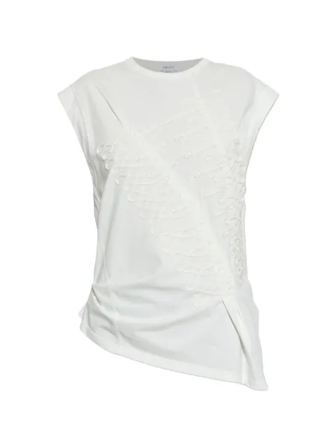Alexander McQueen asymmetric T-shirt White 871132QZARW