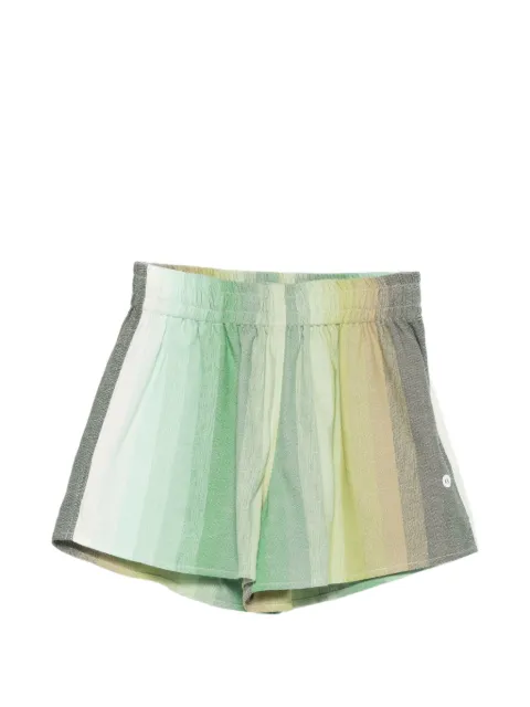 Marrakshi Life striped textured shorts Green HS25111