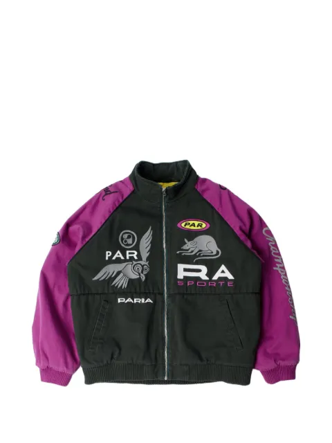 BY PARRA Owl meets rat racing jacket Green 55100