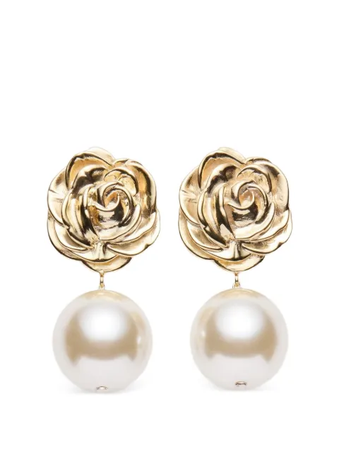Magda Butrym rose-detail drop earrings Gold 616526