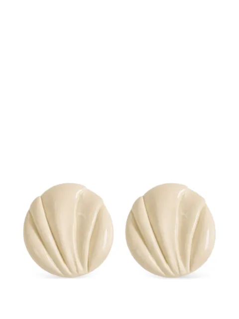 Chloé Pleats clip-on earrings White CH26UJE28VAB