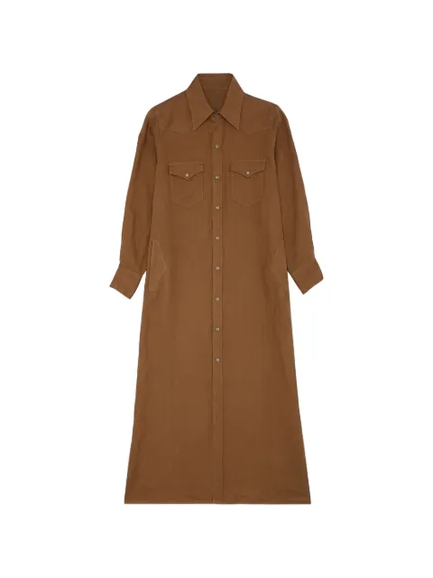 Fortela Arley buttoned shirt dress Brown WARLEYMY003BRW