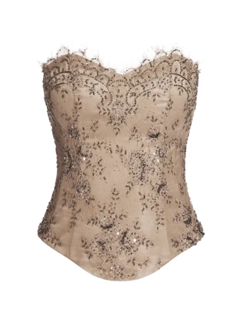 ALEXIA & ANTONIA lace sweetheart-neck corset Neutrals 11021312101