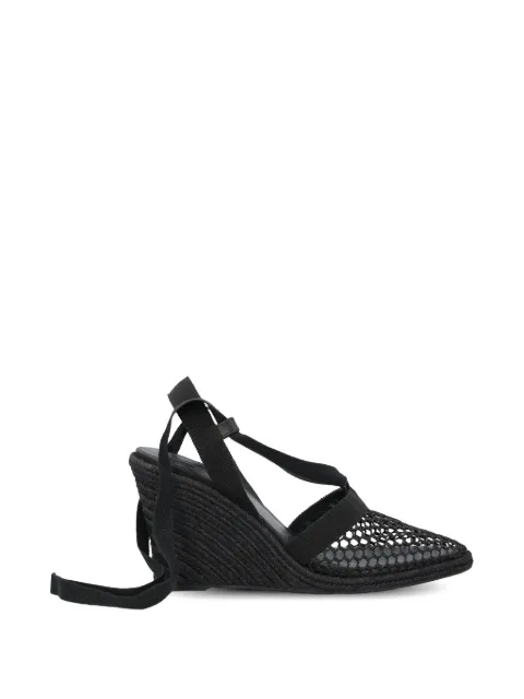 Christian Louboutin ribbon mesh espadrilles Black 1260566B439