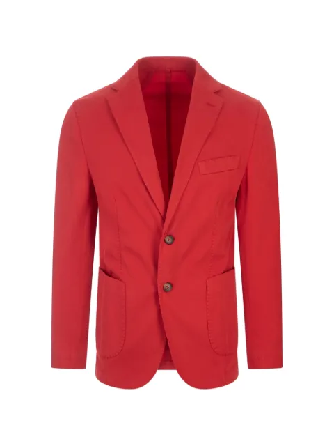 russocapri oxford button cotton blazer Red 311100