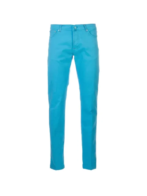 Kiton slim-cut trousers Blue UPNJSMK0601H