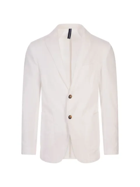 russocapri oxford button blazer White 311100