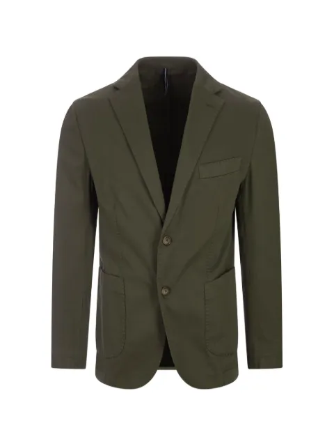 russocapri button oxford cotton blazer Green 311100
