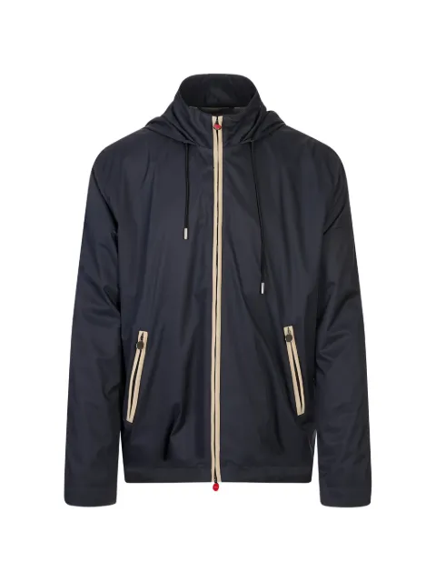 Kiton drawstring hooded jacket Blue UW2315V0822H