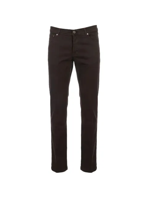 Kiton five-pocket straight-leg trousers Brown UPNJSMK0601H