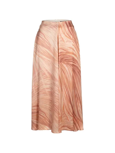 Kiton abstract-print long skirt Neutrals D58208K0869G