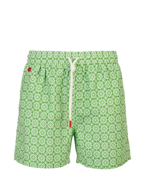Kiton floral-print swim shorts Green UCOM010K0741H