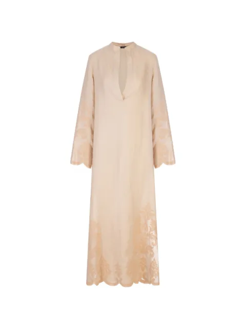 Kiton v-neck maxi dress Neutrals D61354K0861G
