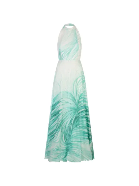Kiton floral-print halterneck maxi dress White D61369K0870G