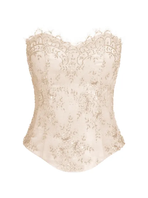 ALEXIA & ANTONIA embellished lace corset Neutrals 11021312101