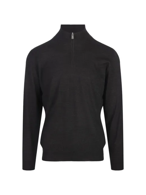 Fedeli zip high-neck sweater Grey 07725