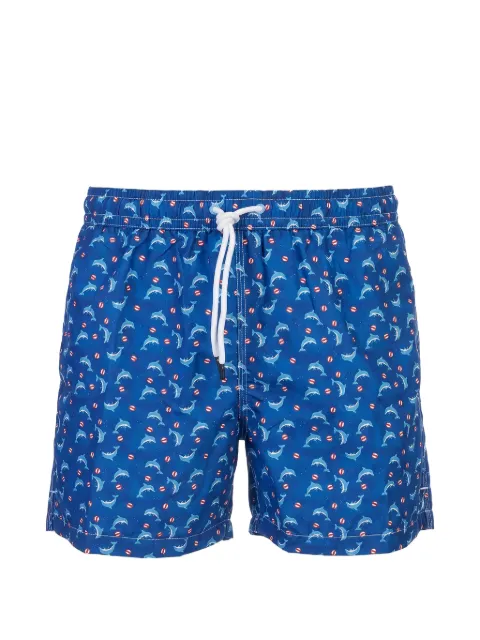 Fedeli dolphin-print swim shorts Blue 00318F100