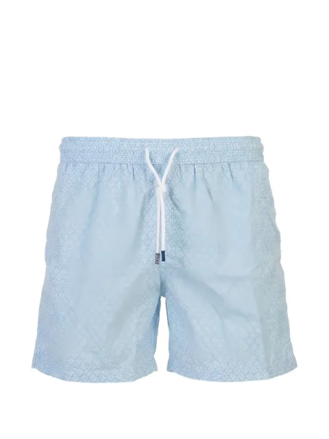 Fedeli floral-print drawstring swim shorts Blue 00326F201