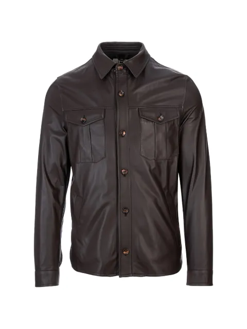 Kired flap-pocket overshirt Brown WERIKW83505