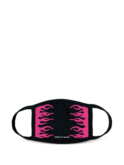 Vision Of Super flames logo face mask Black VOSFACEMASK