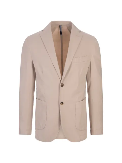 russocapri oxford single-breasted blazer Brown 311100