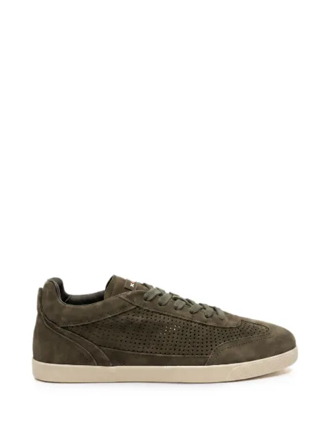 Kiton perforated suede sneakers Green USSA397N01382