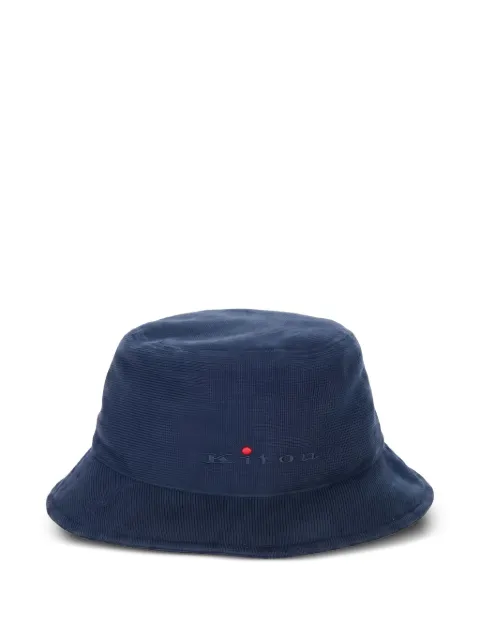 Kiton logo-embroidered bucket hat Blue UCPL016K0724H