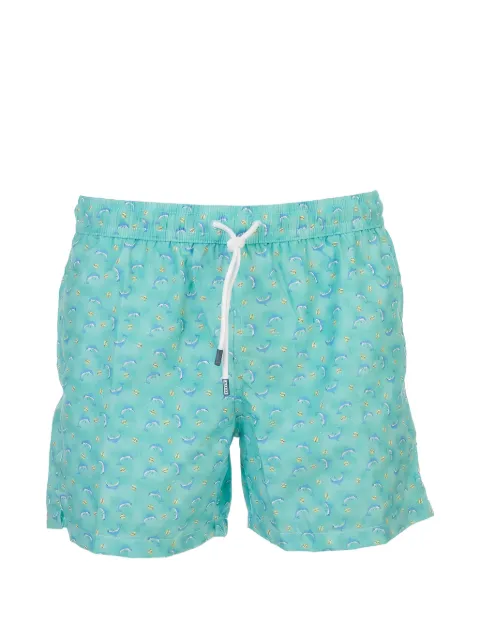 Fedeli dolphin-print swim shorts Blue 00318F100