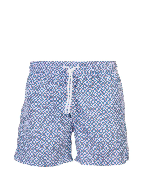 Fedeli geometric-print drawstring swim shorts Blue 00318F209