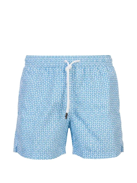 Fedeli geometric-print swim shorts Blue 00318F65