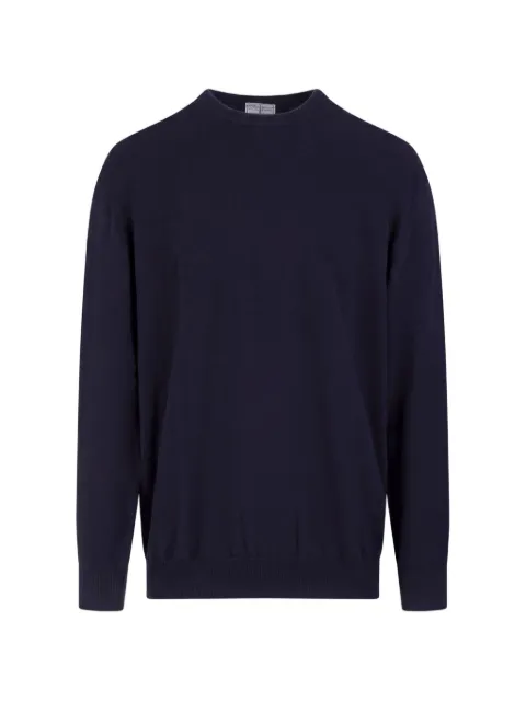 Fedeli crew-neck sweater Blue 07001
