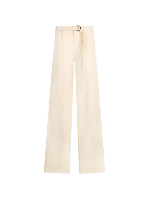 LIU JO braided-belt flared trousers Neutrals UA6084T346A