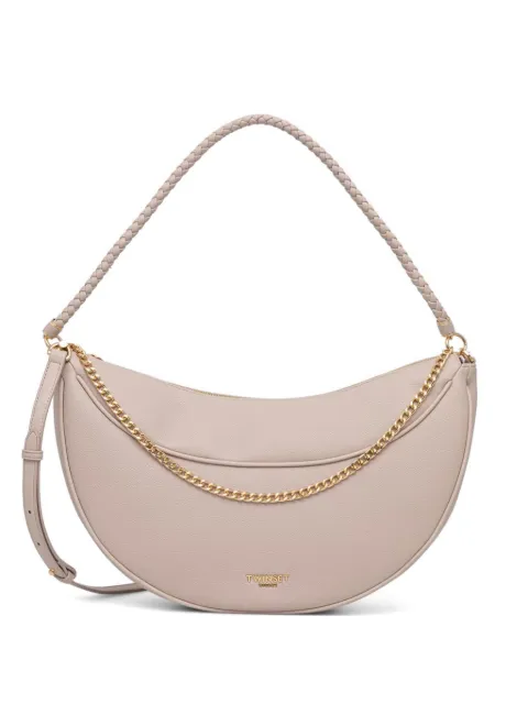 TWINSET braided-handle chain-link tote bag Neutrals 261TD8014