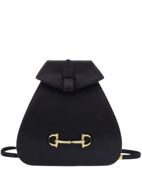 Gucci Pre-Owned 1990-2000 Mini Satin Crystal Horsebit backpack Black BJ13MXJE067LJXKM