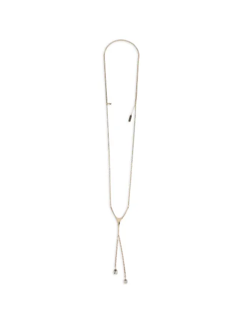 Alexander McQueen Y-motif crystal-pendant layered necklace Gold 866152J16GS