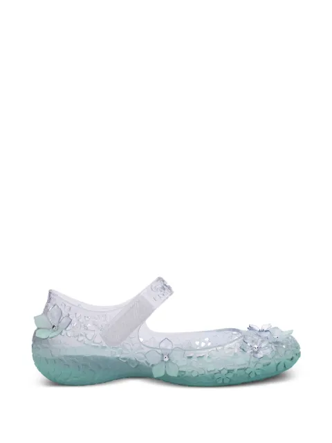 Melissa x Susan Fang Luna Bloom floral-appliqué ballet flats Green 37880