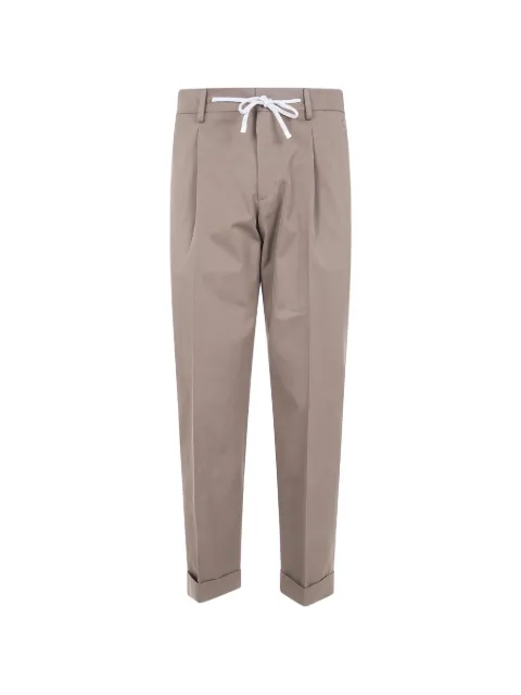 Barba pleated drawstring trousers Neutrals ROMA53044