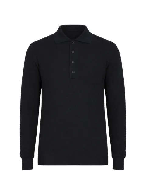 Paolo Pecora textured polo shirt Blue A032F0096462