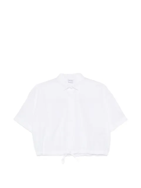 ASPESI drawstring-hem cotton shirt White S6G5445C118