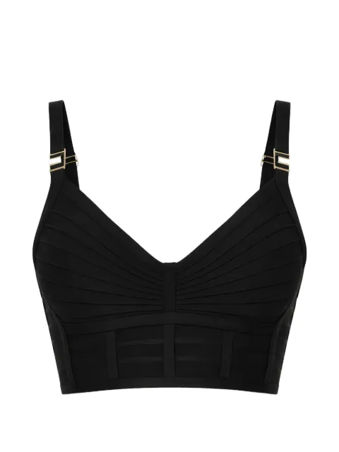 Elisabetta Franchi top in 3D knit fabric Black TK82D62E2