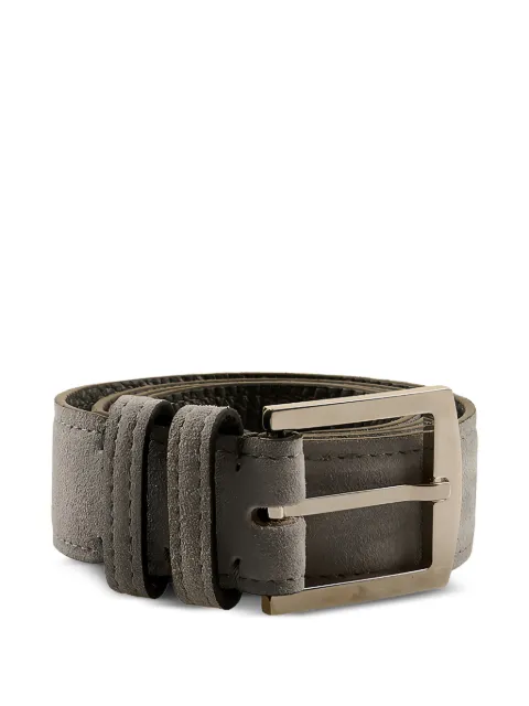 Kiton suede buckle-fastening belt Grey USC4PN00108