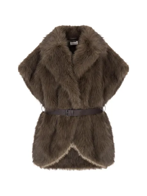 P.A.R.O.S.H. belted gilet Brown PORTALD410573