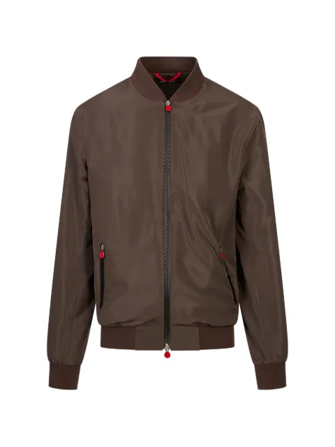Kiton Sea zip-up bomber jacket Brown UBLMSEAK0741H