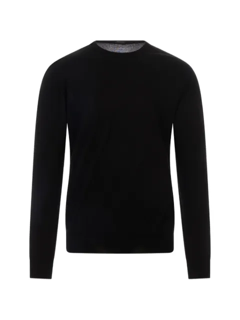 Kiton crew neck long-sleeve sweater Black UMKXX31